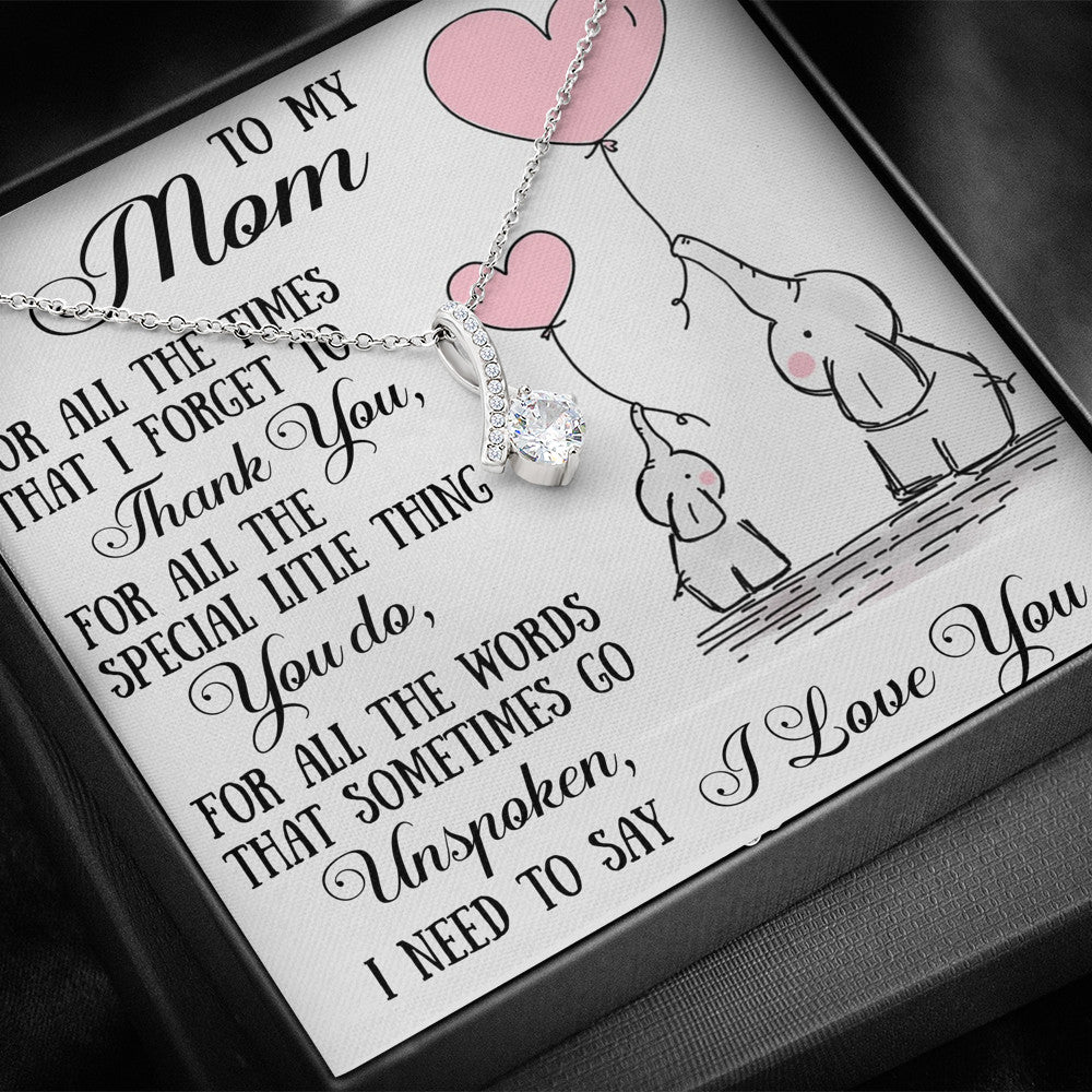 To My Mom Gift Alluring Beauty Necklace From Daughter Son, Mother Day Trendy Gift Mommy Mum