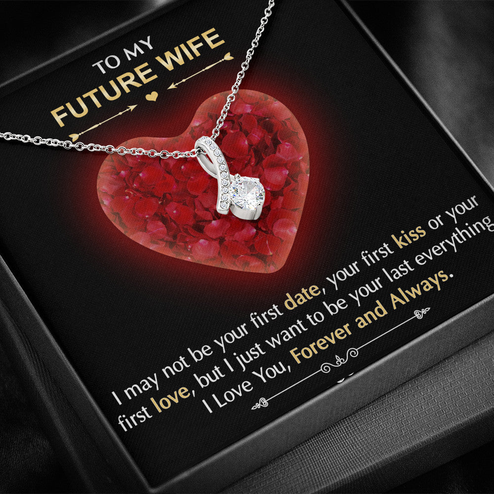 To My Future Wife Gift Alluring Beauty Necklace with Sentimental Message Card, Wife Birthday Surprise Jewelry Present