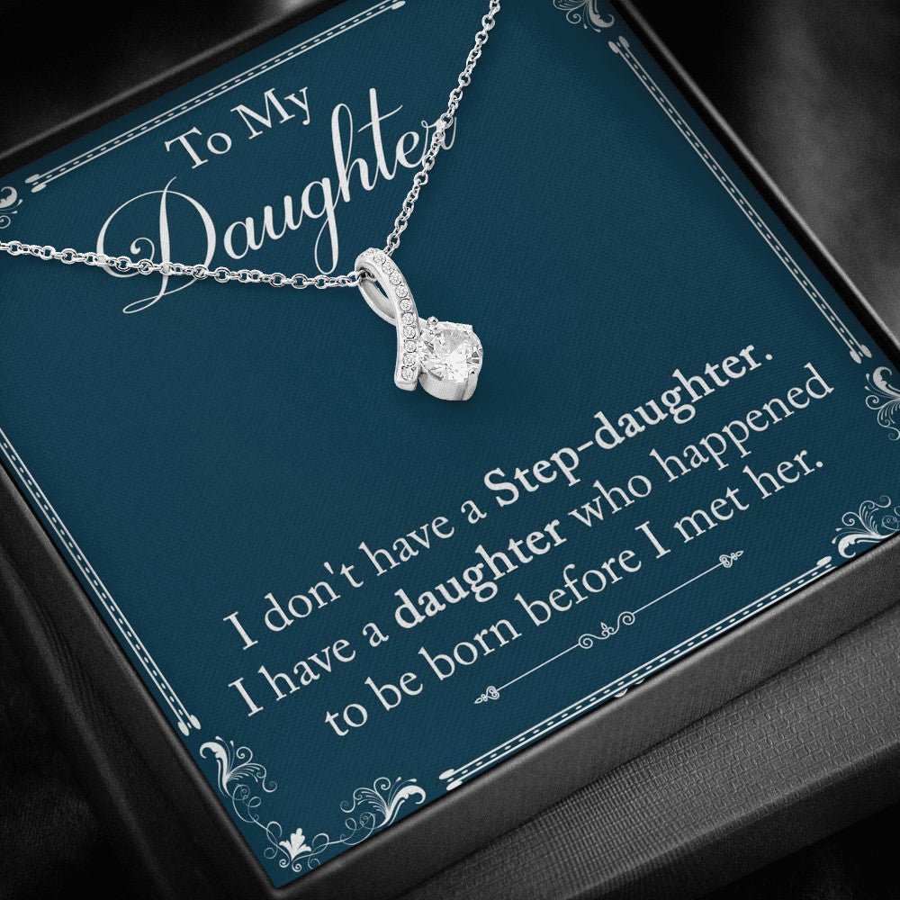 To My Stepdaughter Gift - Luxury Alluring Beauty Necklace From Step Dad  Bonus Dad Mom Step Father