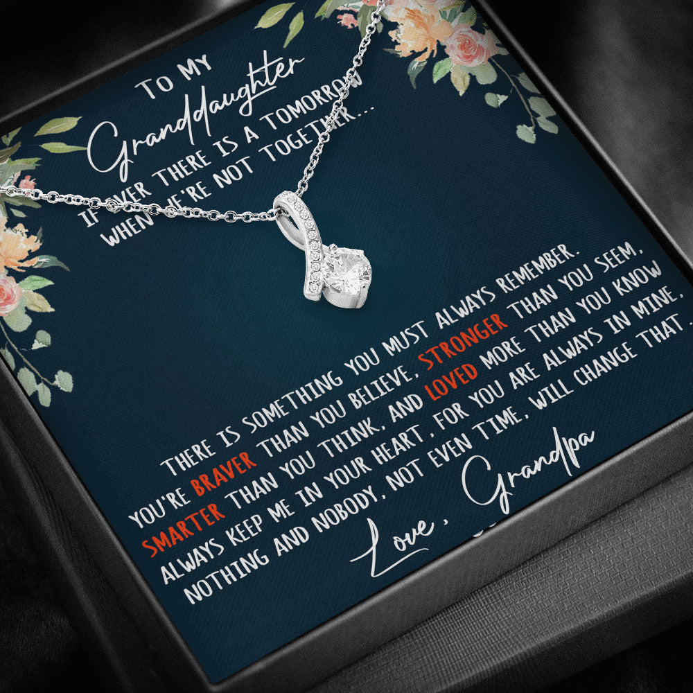 To My Granddaughter Birthday Gift From Grandpa - Alluring Beauty Necklace for Special Occasion