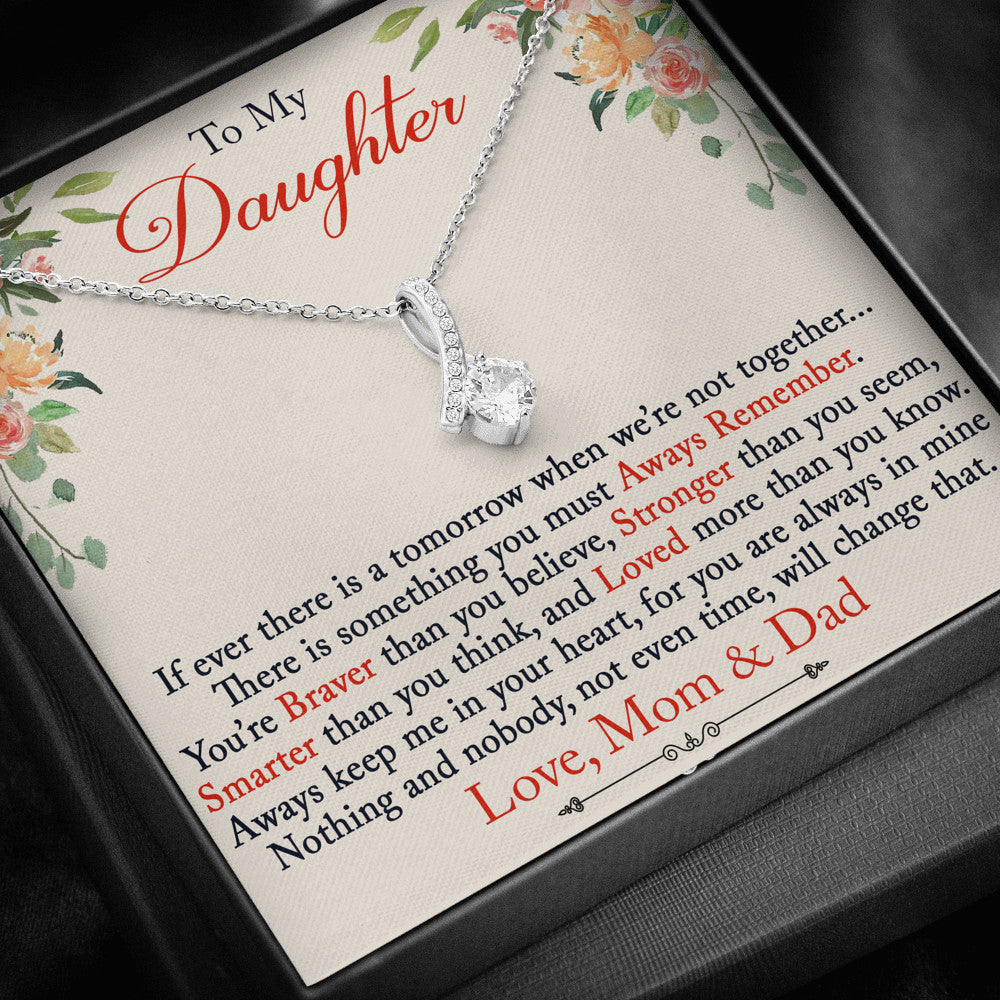 To My Daughter Birthday Gift from Dad Father - Inspirational Unique Novelty Alluring Necklace For Gift Occasion