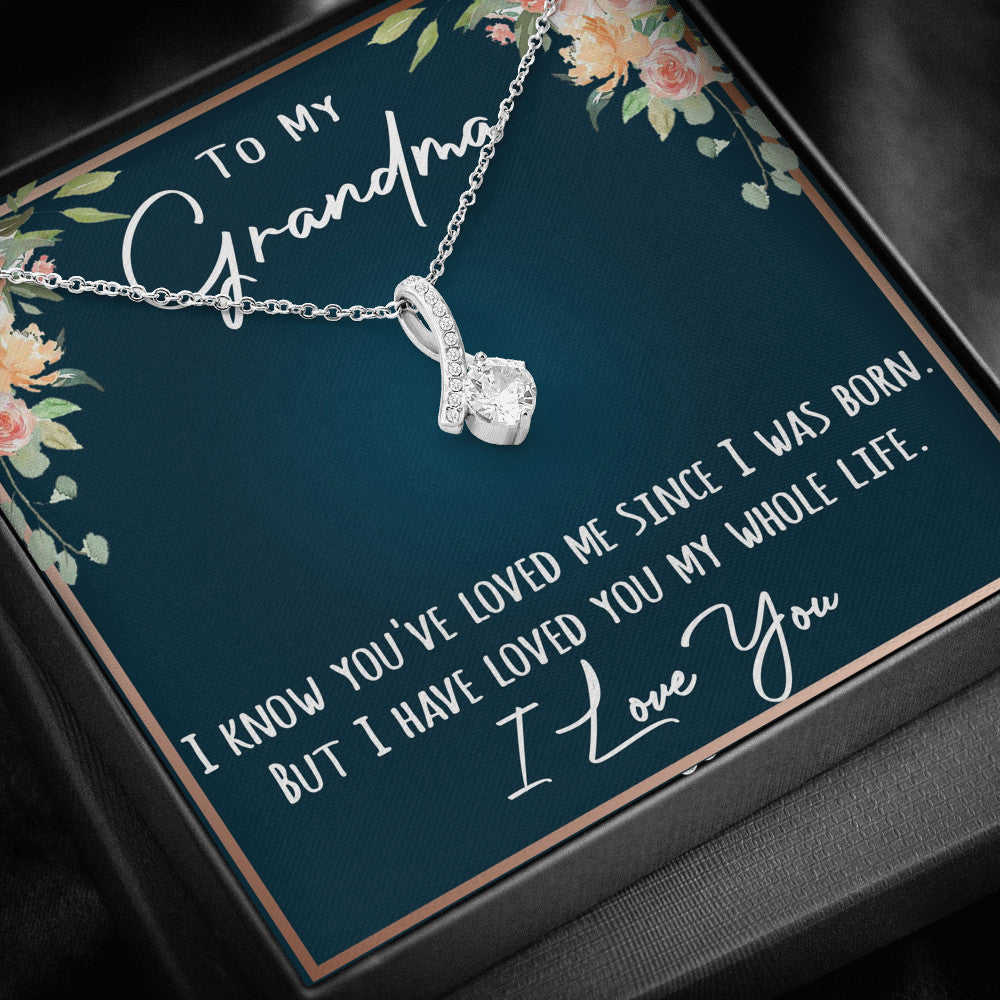 To My Grandma necklace gift - Alluring Beauty Necklace, Grandmother Jewelry Gift For Birthday Mother's Day