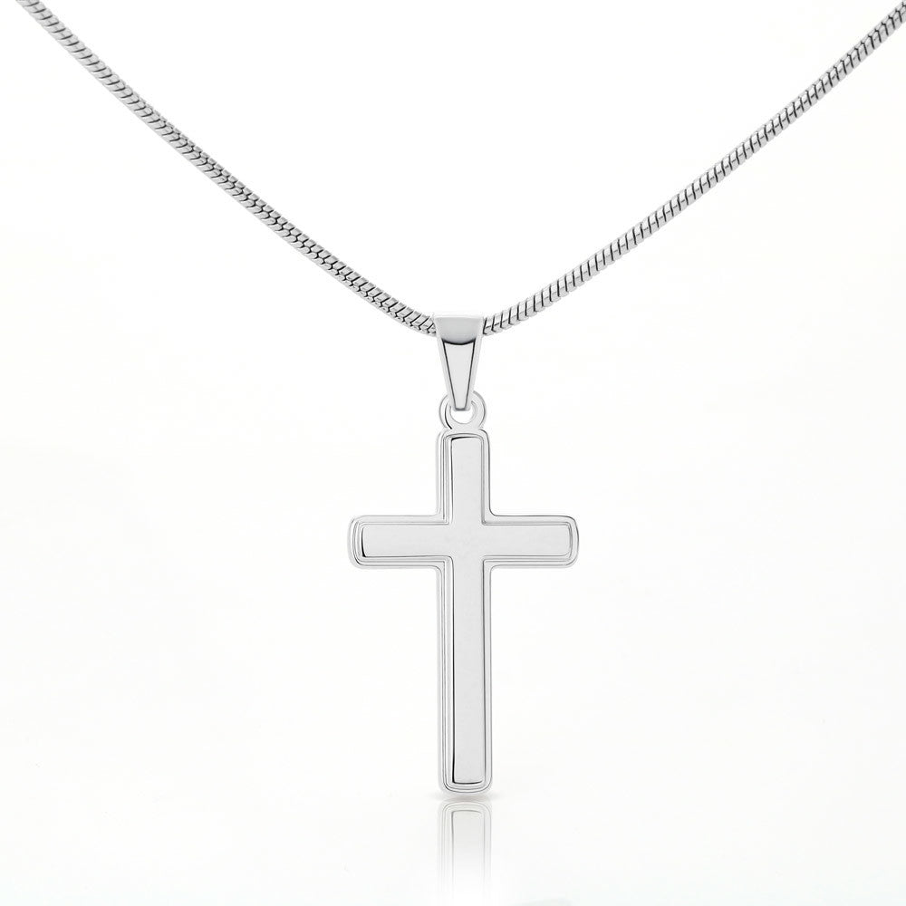 To My Girlfriend Love Gift - You Are My Heart, My Soul, Luxury Cross Necklace With Inspirational Message Card.
