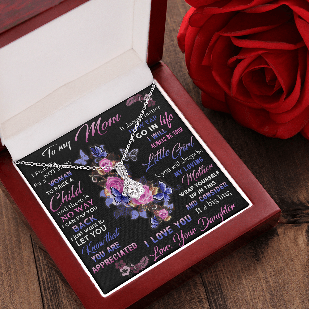 To My Mom Love Gift - Alluring Beauty Necklace for Mother's Day, Parent Day, Christmas, Upcoming Birthday, or Special Occasion