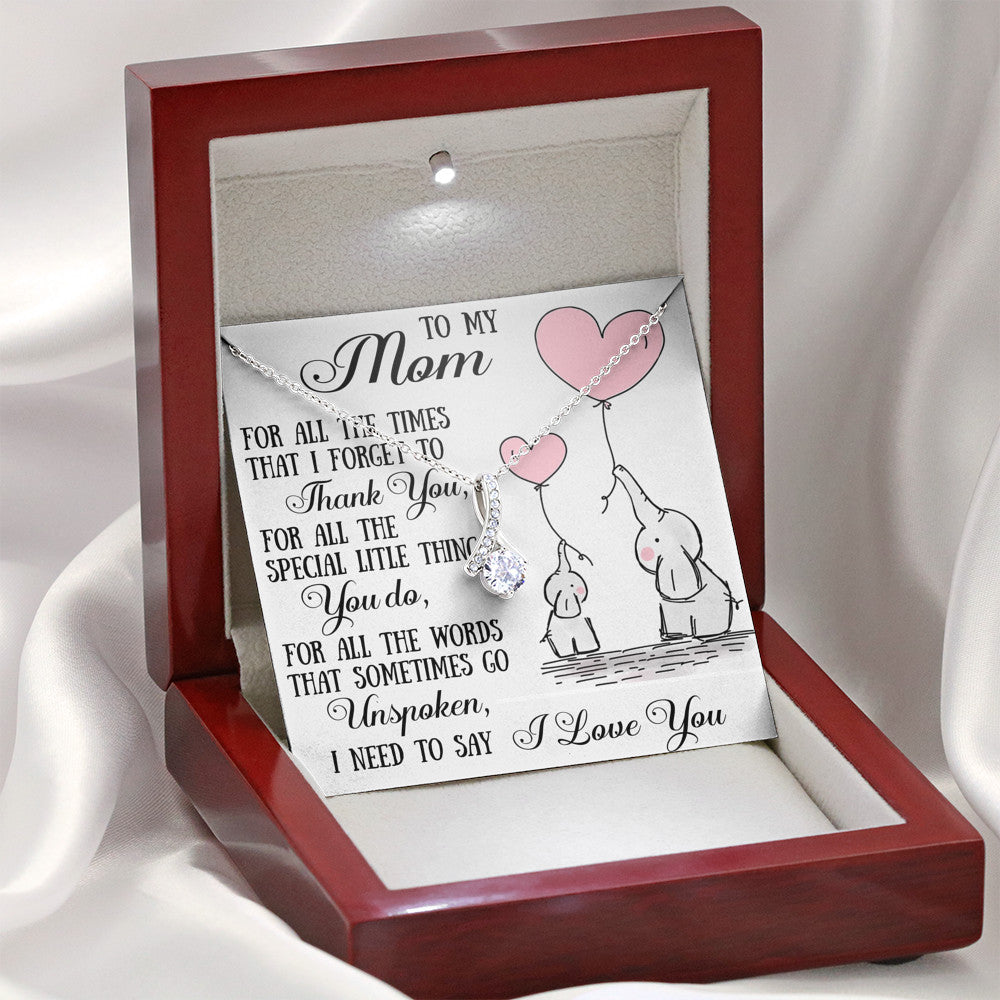 To My Mom Gift Alluring Beauty Necklace From Daughter Son, Mother Day Trendy Gift Mommy Mum