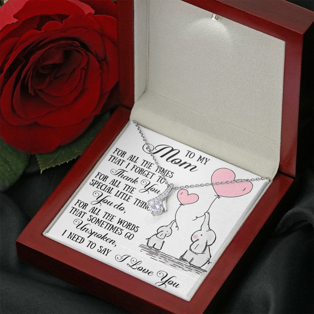 To My Mom Gift Alluring Beauty Necklace From Daughter Son, Mother Day Trendy Gift Mommy Mum