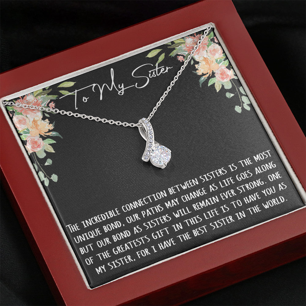 To My Soul Sister Gift - Alluring Love Knot Necklace Inspirational Message For Birthday or Special Occasions