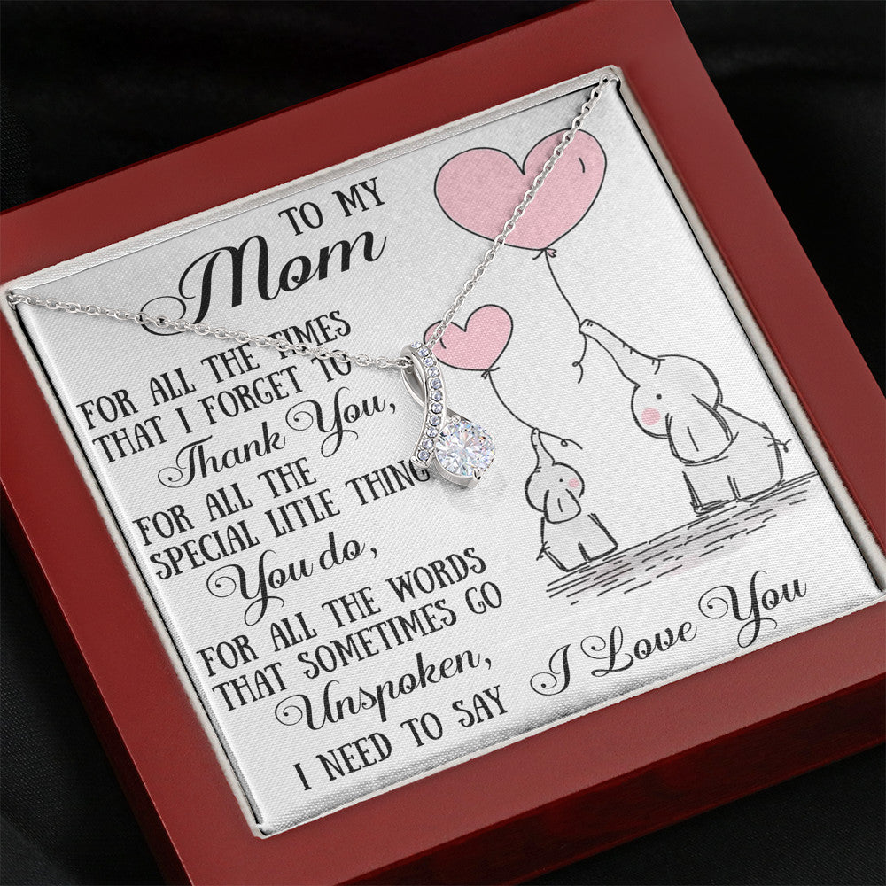 To My Mom Gift Alluring Beauty Necklace From Daughter Son, Mother Day Trendy Gift Mommy Mum