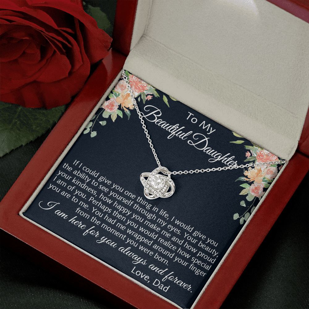 To My Beautiful Daughter Love Gift - Alluring Beauty Luxury Necklace For Birthday