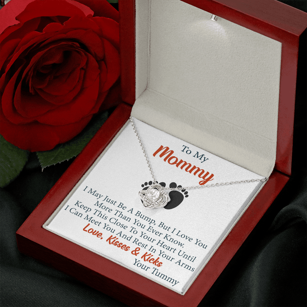 To My New Mom Beautiful Love Knot Necklace Gift for New Mom in Hospital Pregnancy Gift for First Time Mom