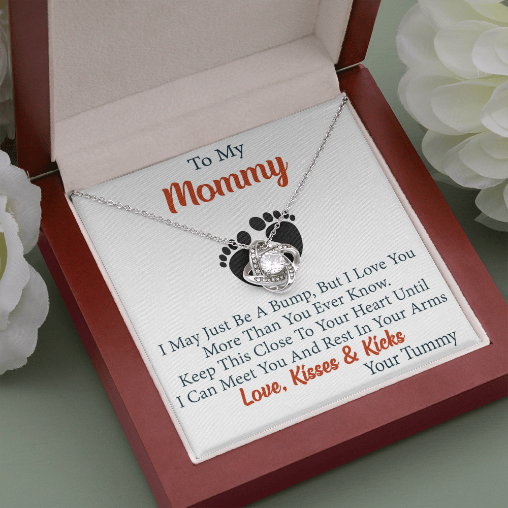 To My New Mom Beautiful Love Knot Necklace Gift for New Mom in Hospital Pregnancy Gift for First Time Mom