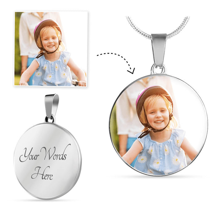 Personalized Your Custom Image Necklace Gifts For Mothers Day Birthday Wedding or Special Occasion