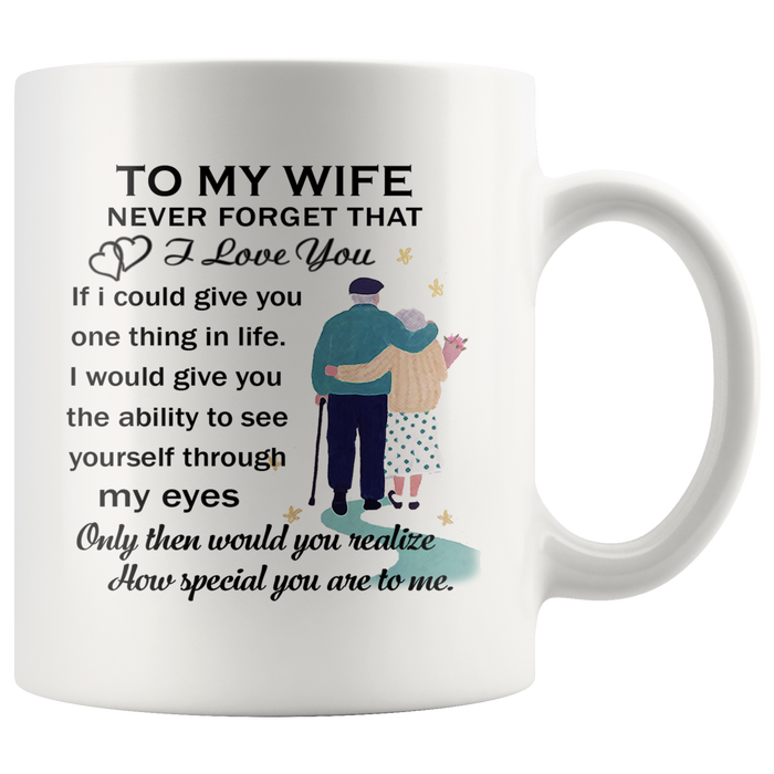 Husband and Wife Gift Romantic Inspirational 11oz Coffee Mug - Valentine Gift for Wife Lovers Girlfriend - Unique Tea Cup