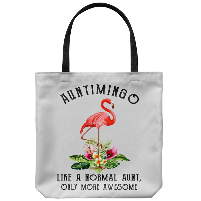 Auntimingo Like A Normal Aunt Only More Awesome Gift Heavy Canvas Shopping Tote Bag, Reusable Grocery Shopping Bag