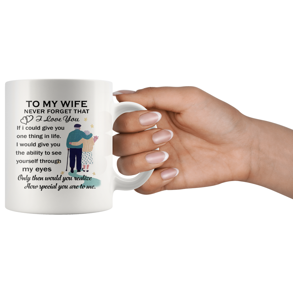 Husband and Wife Gift Romantic Inspirational 11oz Coffee Mug - Valentine Gift for Wife Lovers Girlfriend - Unique Tea Cup