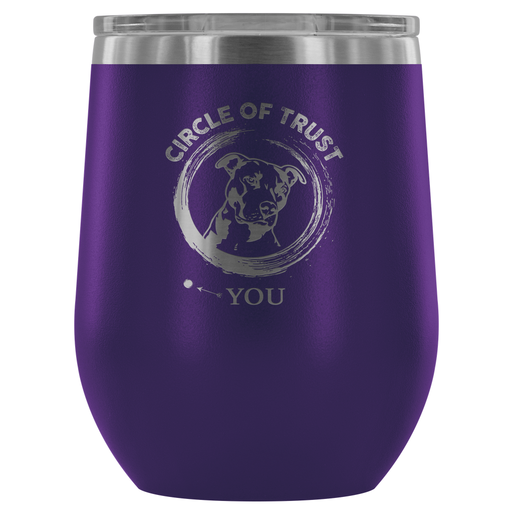Great Gift for Pitbull Lovers - Outdoor Wine Glass 12 oz Tumbler with Lid - Double Wall Vacuum Insulated Travel Tumbler Cup for Coffee, Wine, Drink, Cocktails, Ice Cream