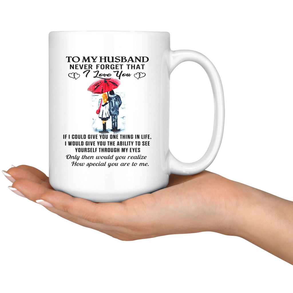 Valentine Gift Ideas for Husband, Lovers - Large Novelty C-Shape Easy Rip Handle 15 oz Coffee Cup Print