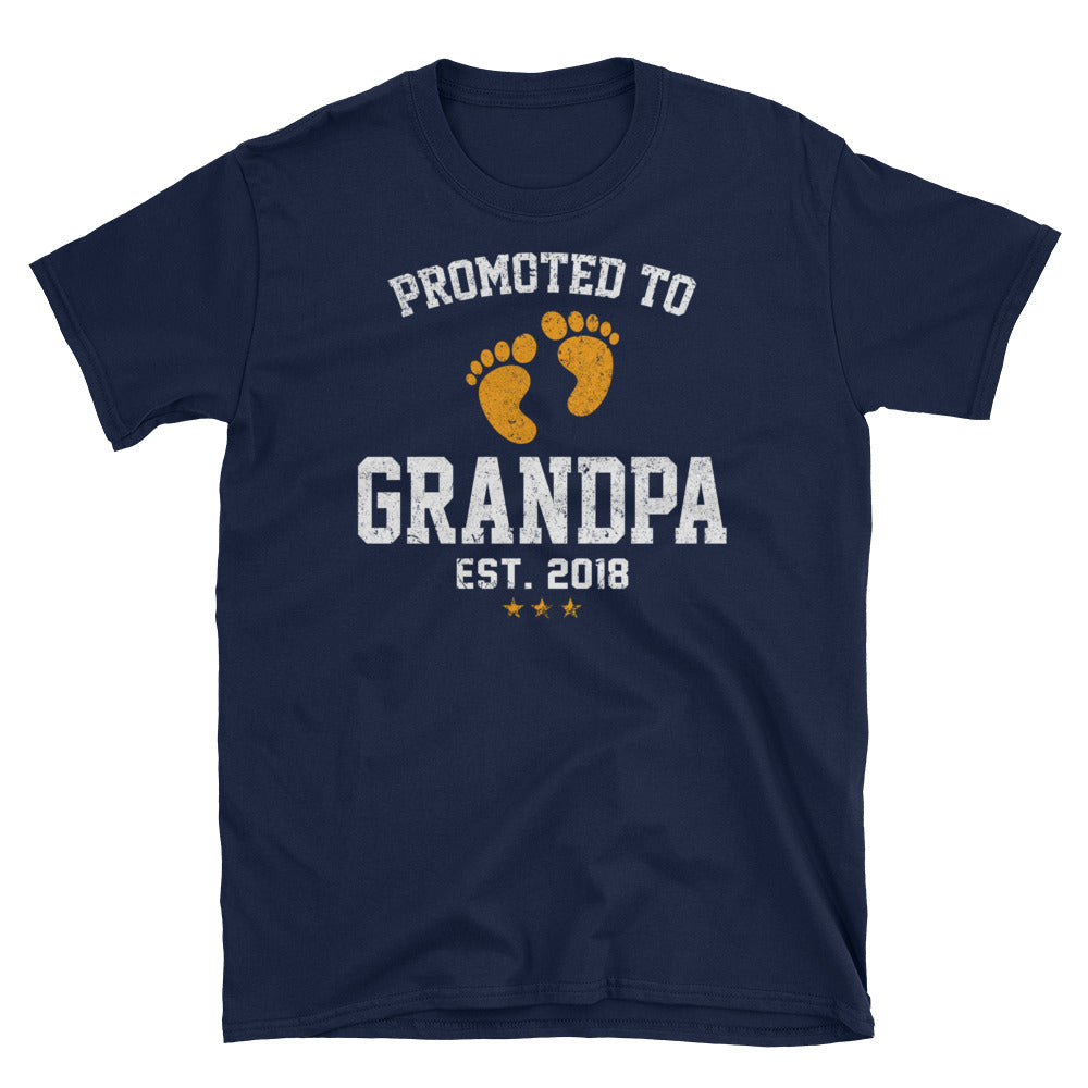 Grandpa Est. 2018 New Baby Pregnancy Birth Announcement Short-Sleeve Unisex T-Shirt