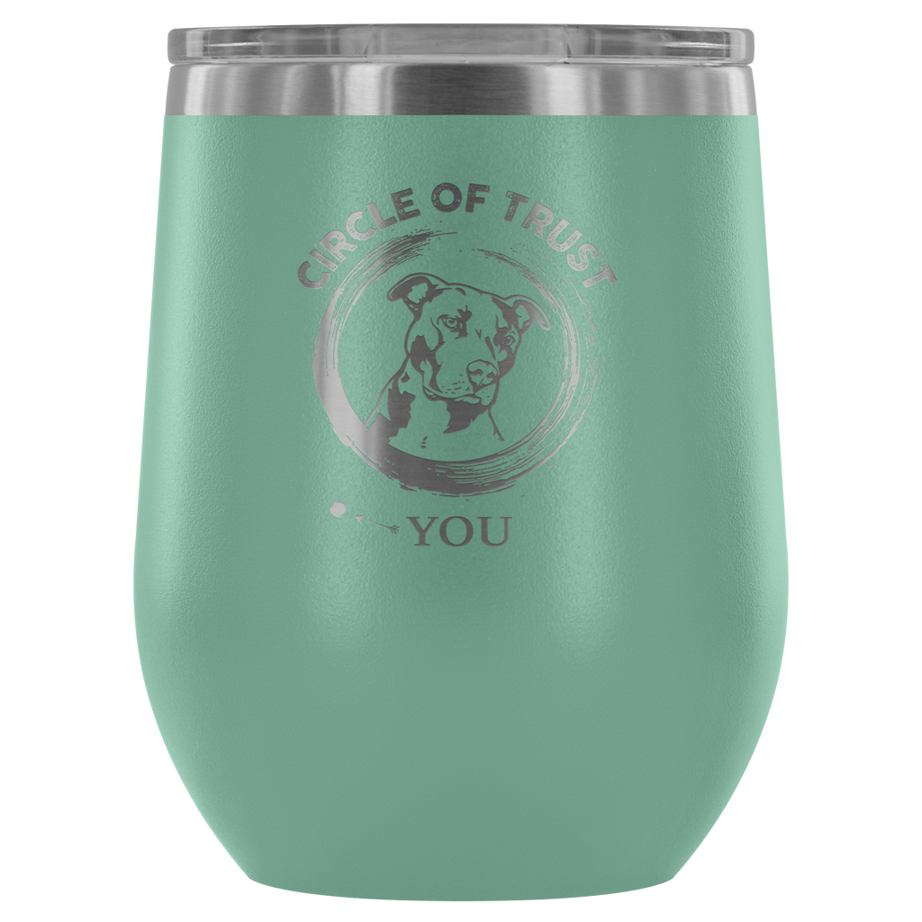 Great Gift for Pitbull Lovers - Outdoor Wine Glass 12 oz Tumbler with Lid - Double Wall Vacuum Insulated Travel Tumbler Cup for Coffee, Wine, Drink, Cocktails, Ice Cream
