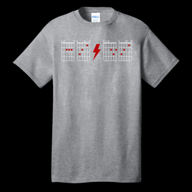 AC DC Hard Rock Band Music Gifts Guitar Chords Rock n Roll Music Lover Unisex T-Shirt (133791557933)