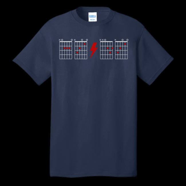 AC DC Hard Rock Band Music Gifts Guitar Chords Rock n Roll Music Lover Unisex T-Shirt (133791557933)