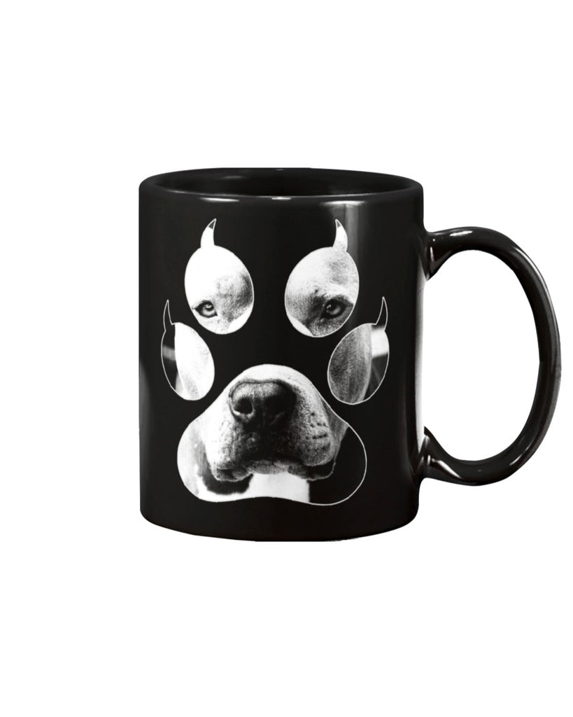 Pit Bull Terrier Owners Gift - Novelty Unique Coffee Mug - Dog Paw Print Tea Cup (132901853667)