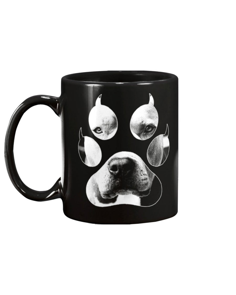 Pit Bull Terrier Owners Gift - Novelty Unique Coffee Mug - Dog Paw Print Tea Cup (132901853667)