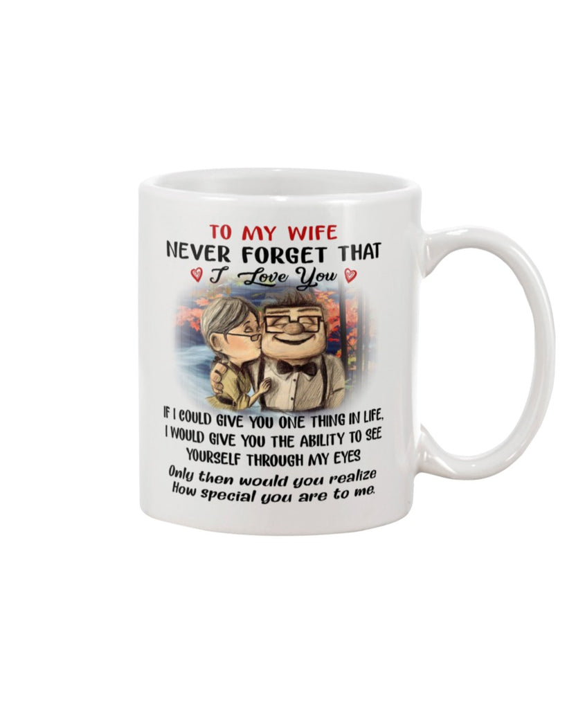 To My Wife Never Forget That I Love You Coffee Mug - Wife Birthday Surprise Gift (133408276644)