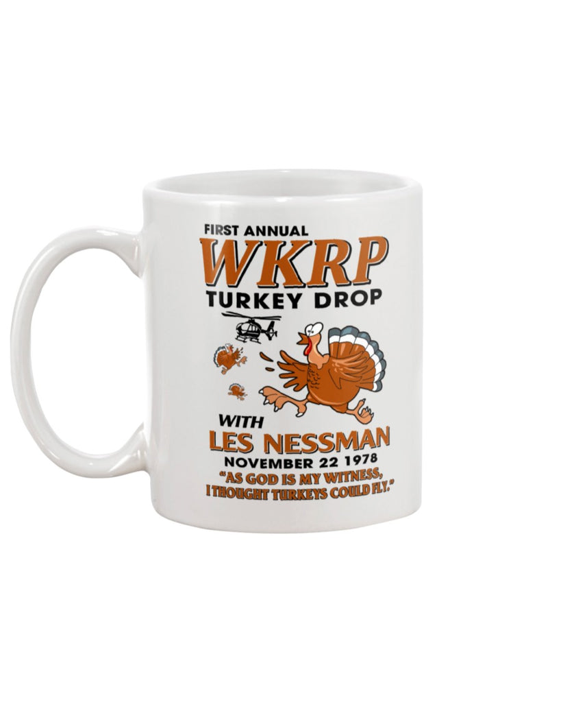 WKRP Turkey Drop with Les Nessman Funny Coffee Mug - Thanksgiving Day Gift Ideas (132836162945)