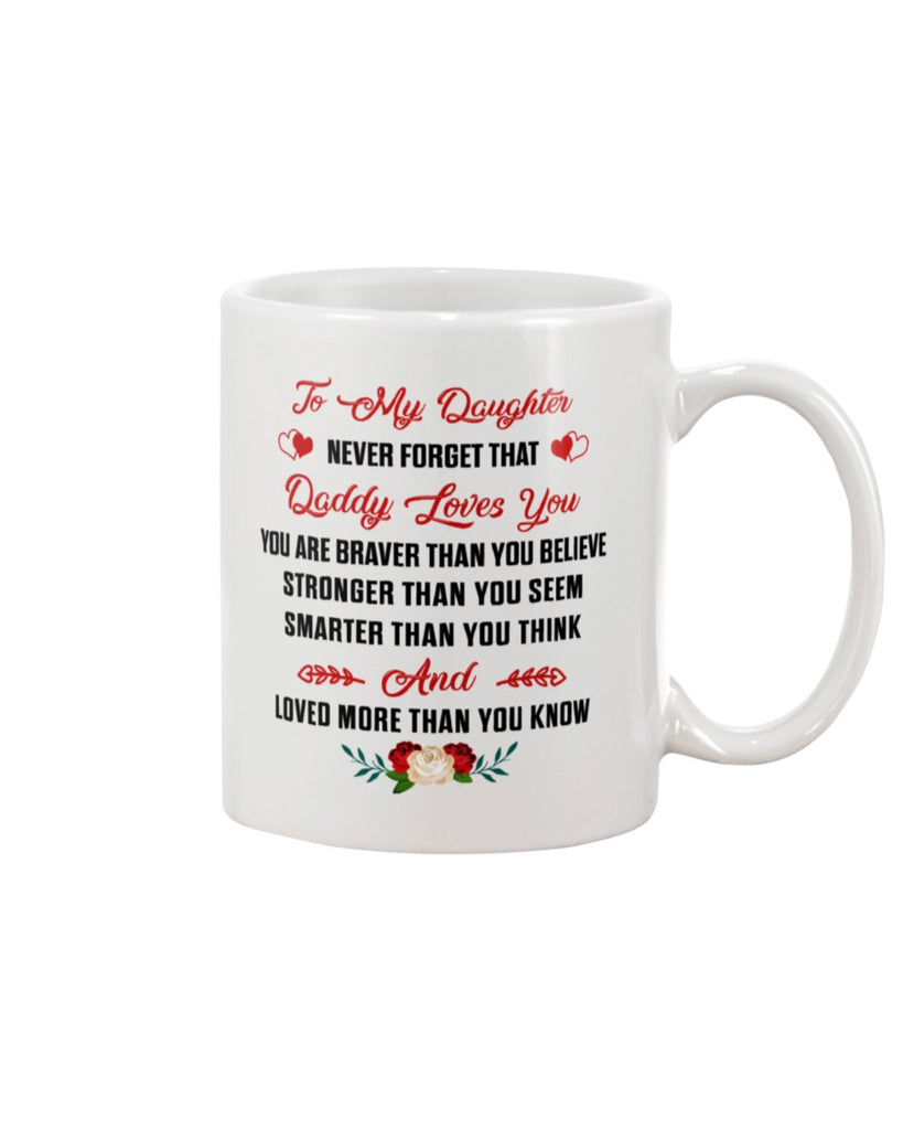 Gift for Little Girl You're Braver Stronger Novelty Coffee Mug, Cup For Daughter